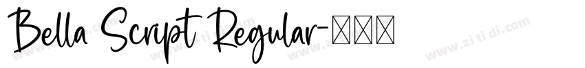 Bella Script Regular字体转换